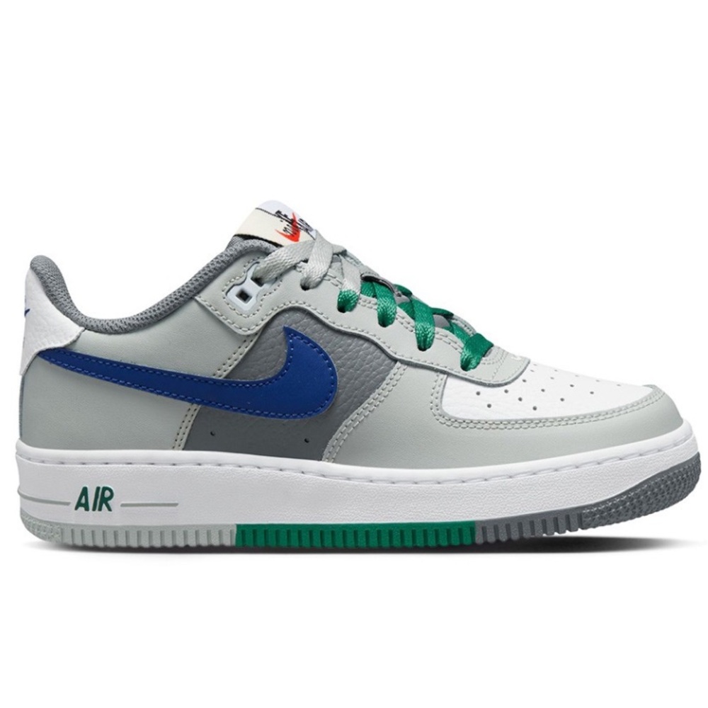 Nike-big kids 4.5-Air Force 1 LV8 2-light silver/deep royal blue unisex sneakers